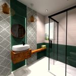 Zielone barwy w łazience (2)